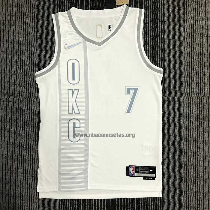 Camiseta Oklahoma City Thunder Carmelo Anthony NO 7 Ciudad 2021-22 Blanco